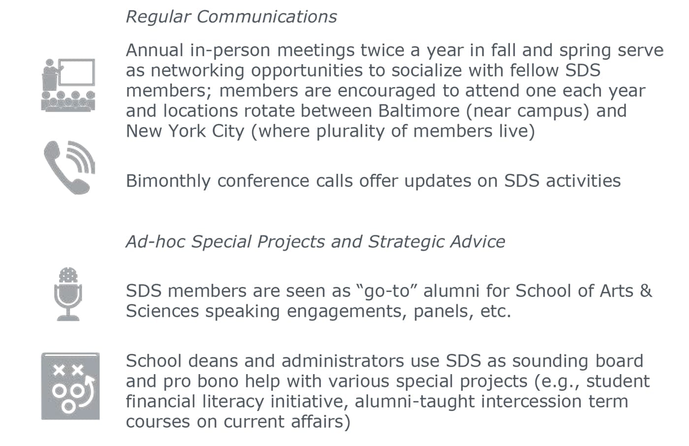 Opportunities for SDS Members to Engage