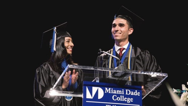 Enrique graduating from Miami Dade College