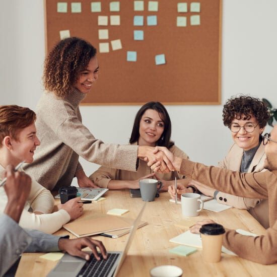 photo of people meeting