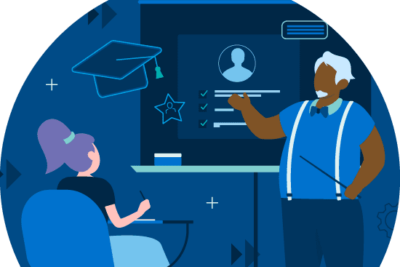 Instructor student illustration