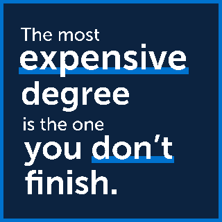 the most expensive degree is the one you don't finish infographic