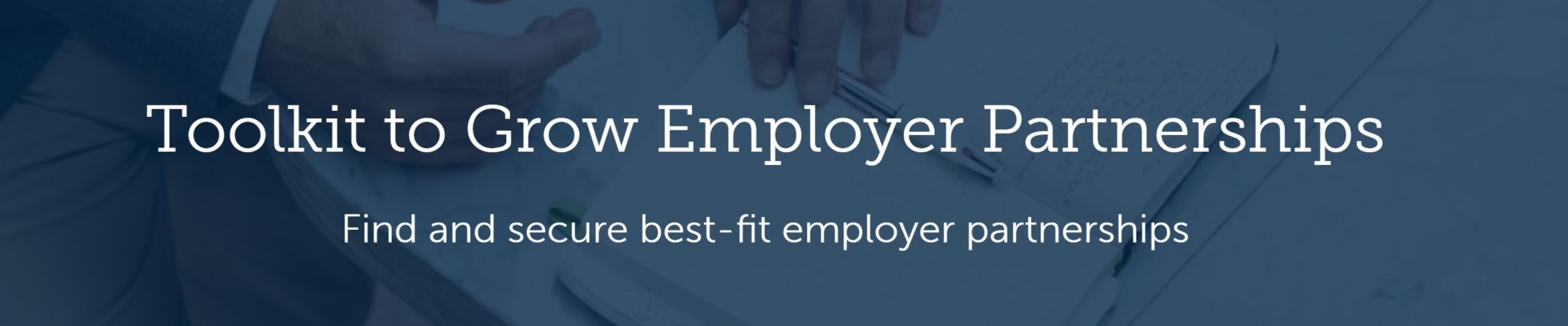 Screenshot Employer Partnership Toolkit