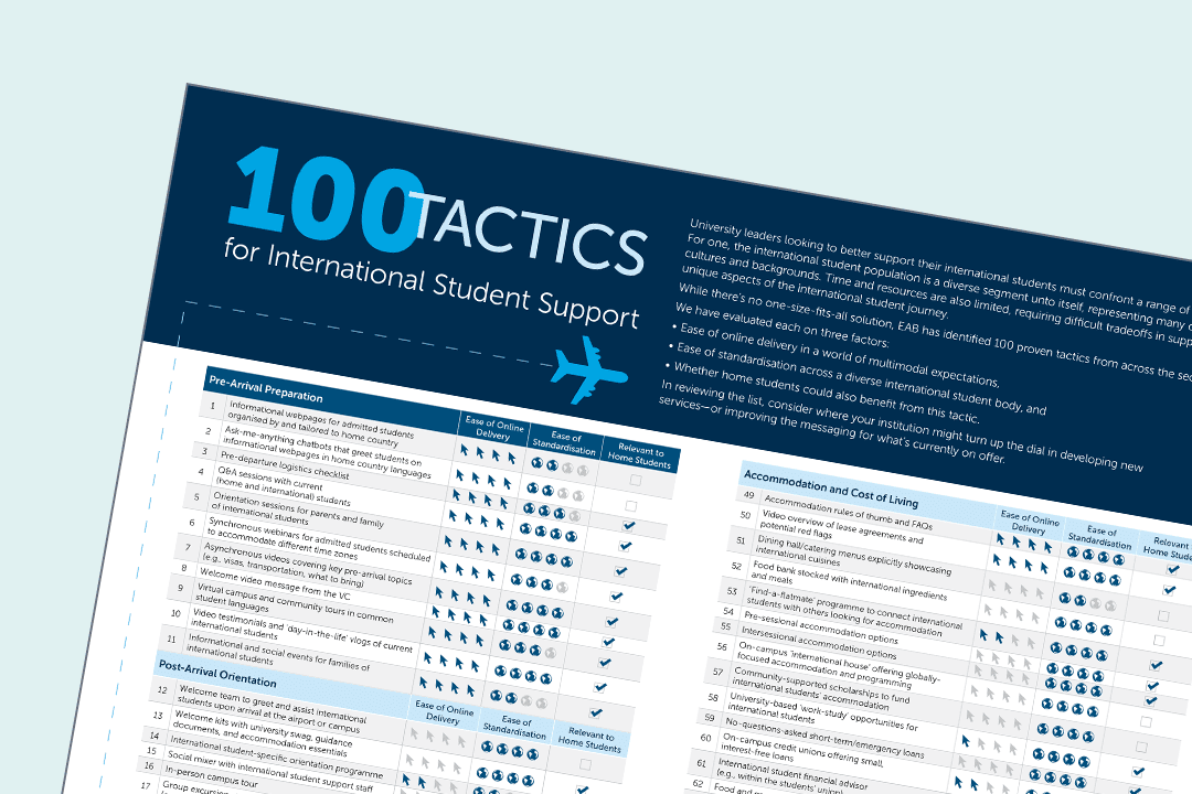 100 tactics for international student support